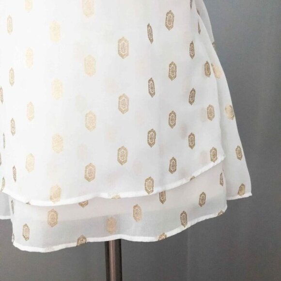 WHBM White House Black Market Cami Blouse Tank Gold Accents Cocktail Small - Picture 3 of 5